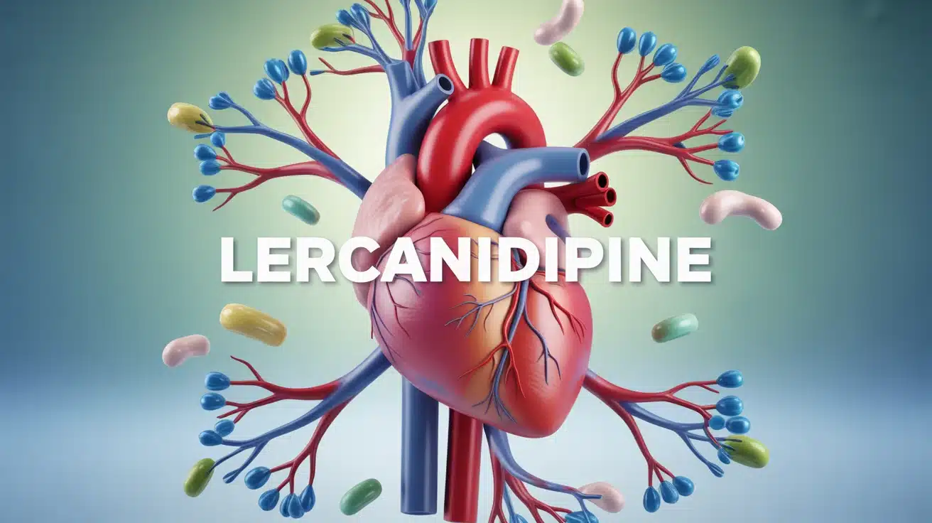 Illustration vectorielle lercanidipine cœur et artères