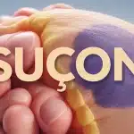 Peau du cou avec suçon violet et capillaires éclatés