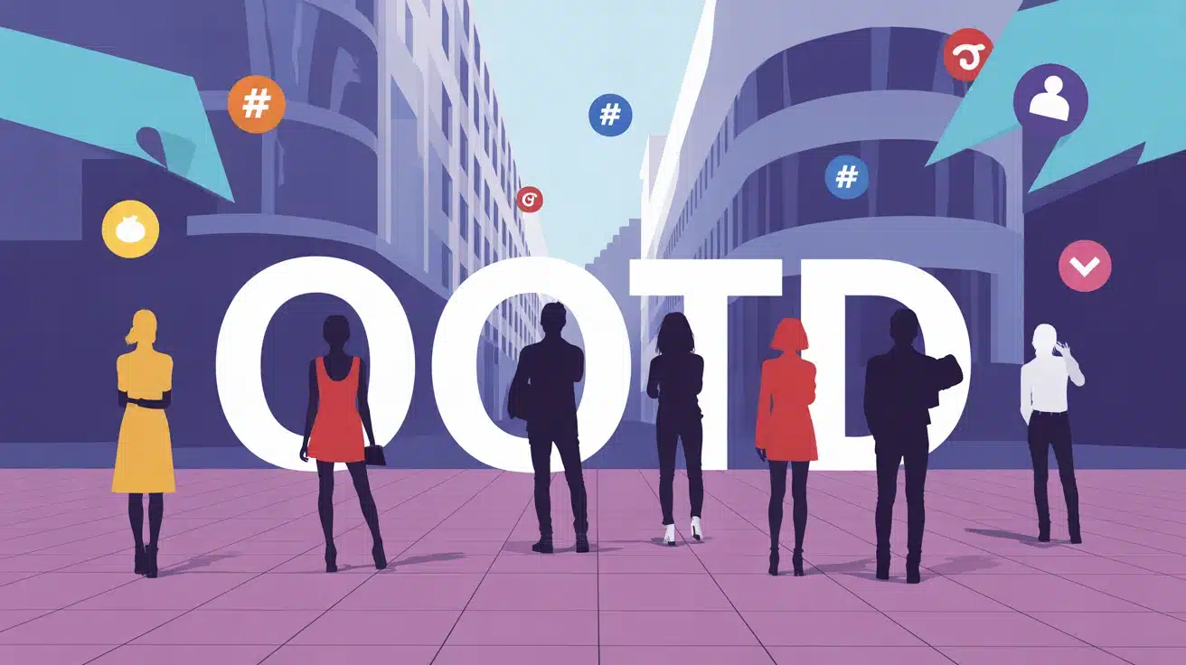 Illustration vectorielle OOTD mode numérique créative