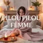 femme en pilou pilou cocooning intérieur chaud
