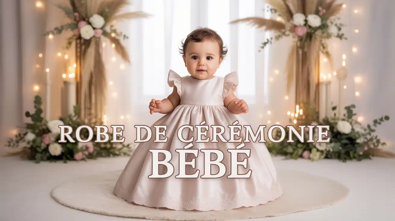 bébé en robe de cérémonie bébé élégante illustration vectorielle