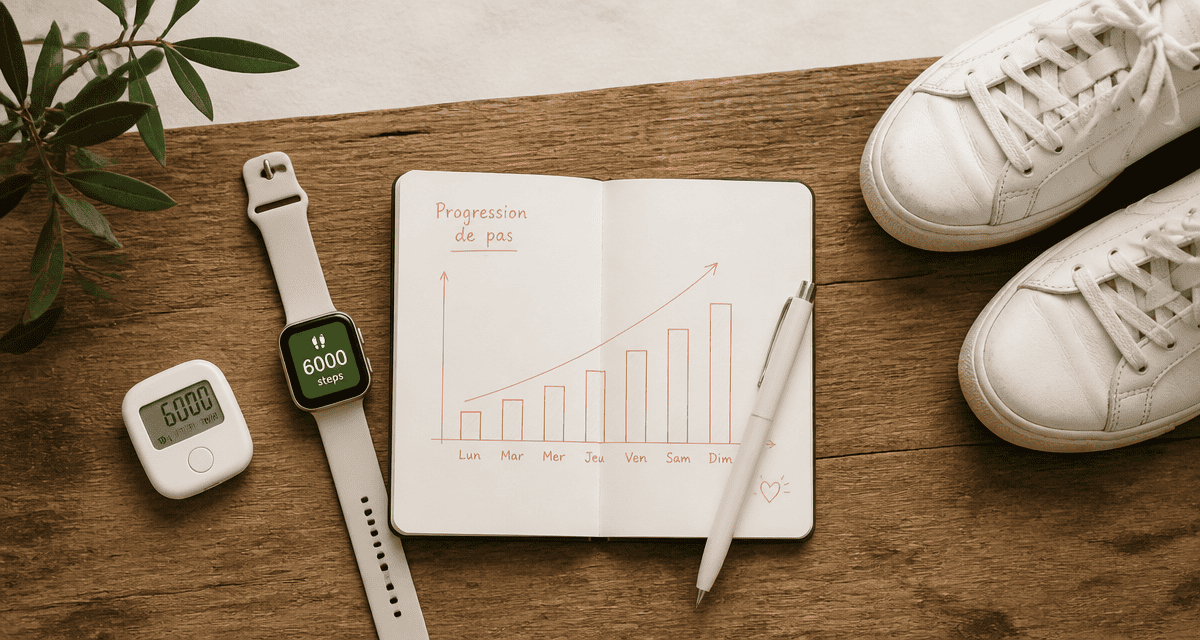 6000 pas par jour podomètre montre connectée