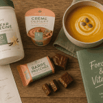 complement alimentaire hyperproteine pharmacie flat lay produits