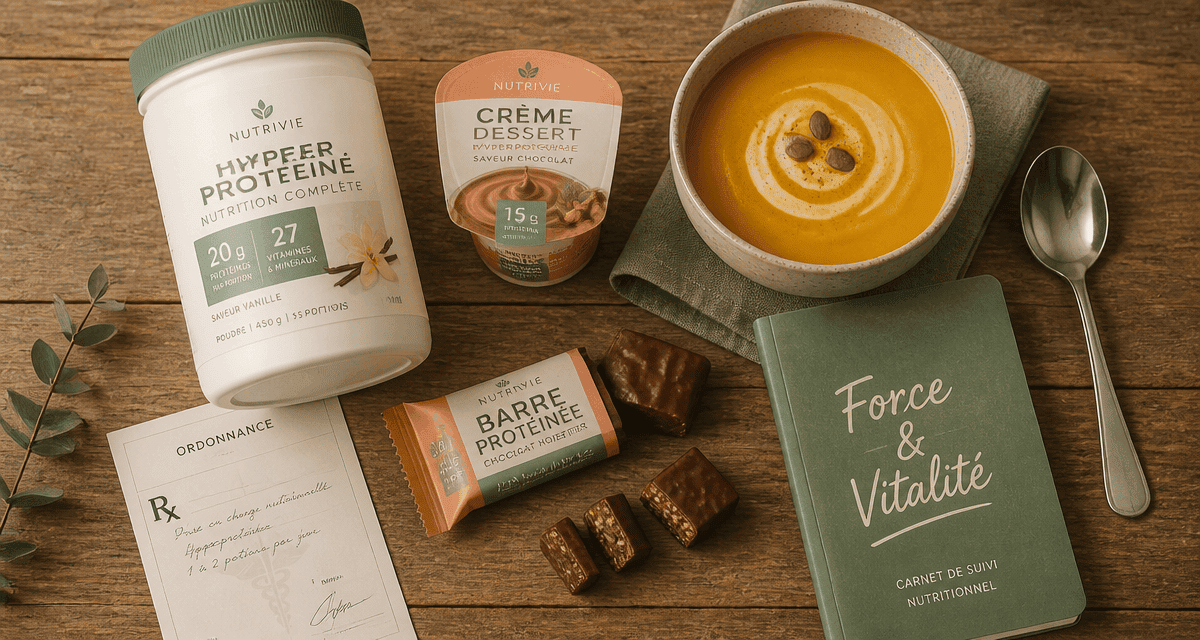 complement alimentaire hyperproteine pharmacie flat lay produits