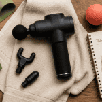 Pistolet massage avis kiné sur serviette et accessoires