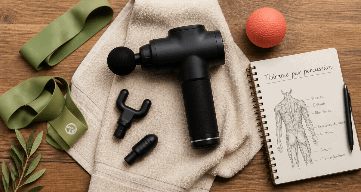 Pistolet massage avis kiné sur serviette et accessoires