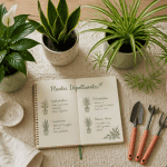 plantes d'interieur depolluante cercle sur table