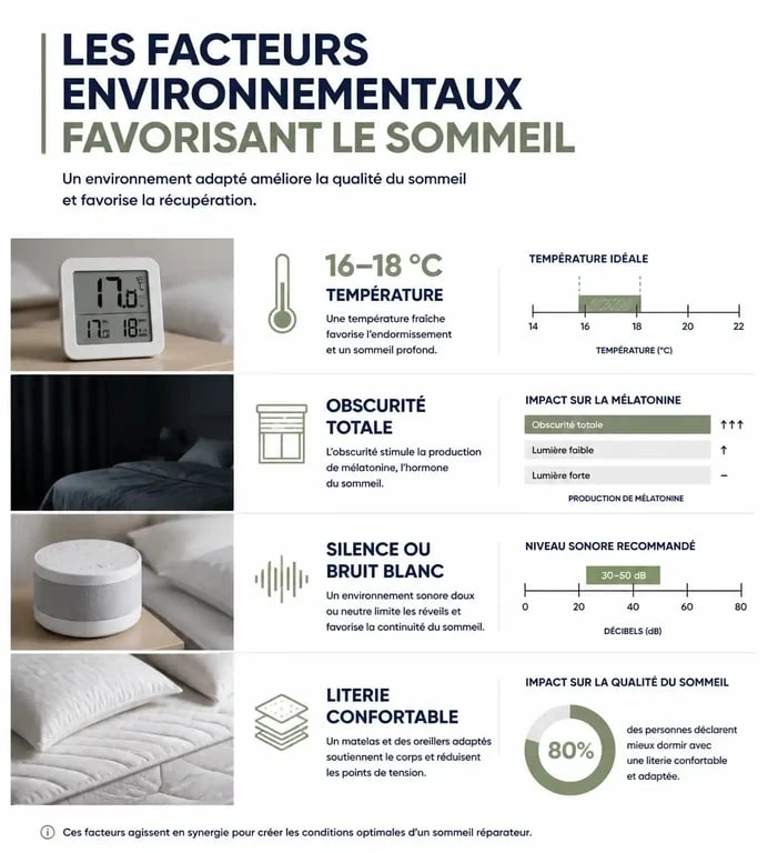 Infographie des conseils pour bien dormir et comment faire pour dormir quand on y arrive pas