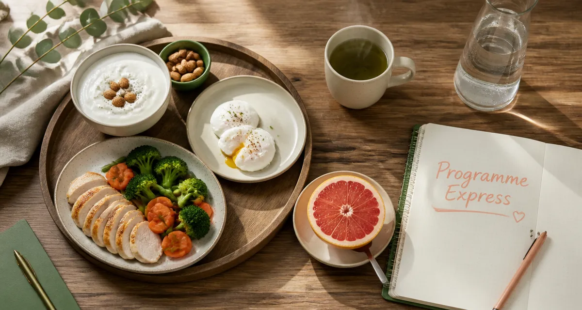regime rapide et efficace plateau repas sain