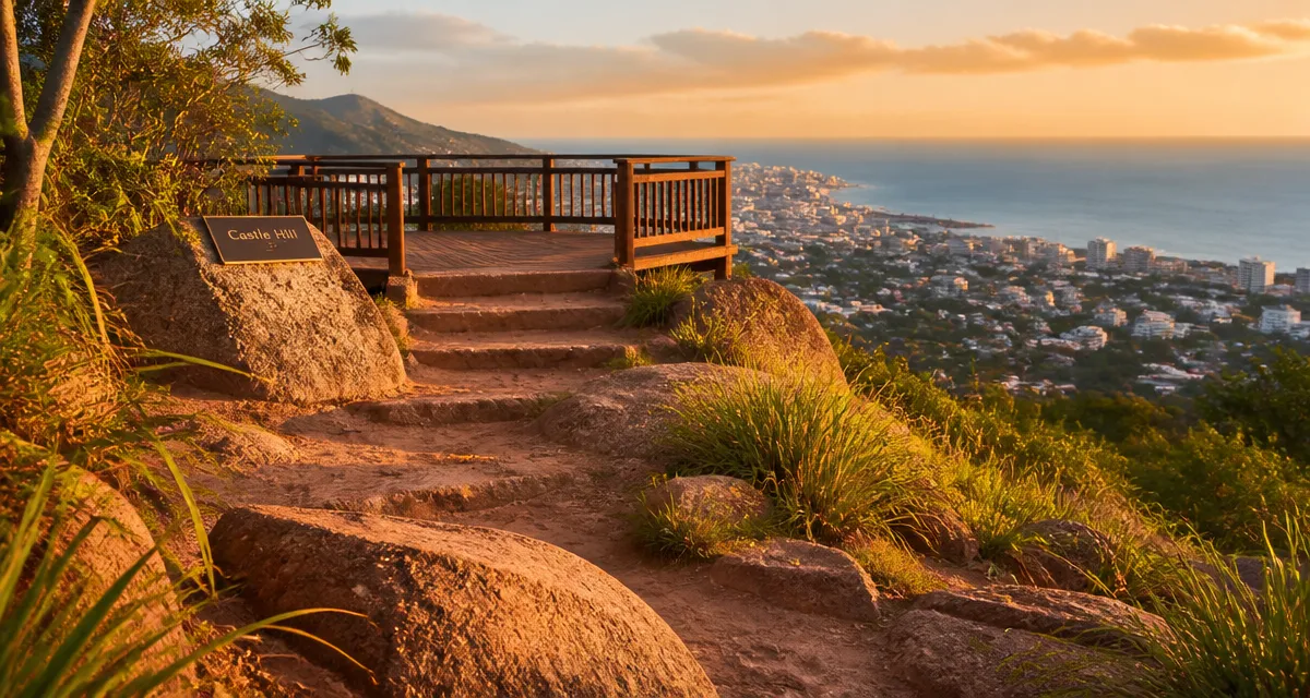 Sokking à Castle Hill : granit rose, rochers, mer de Corail, golden hour, koalas