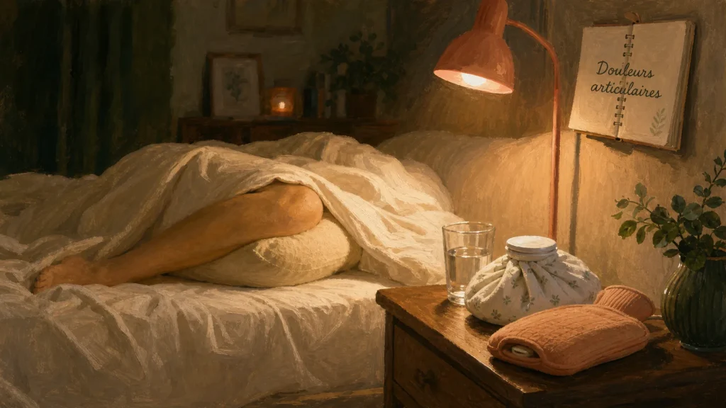 Douleurs articulaires la nuit : chaleur, coussins et 5 à 10 mouvements pour mieux dormir