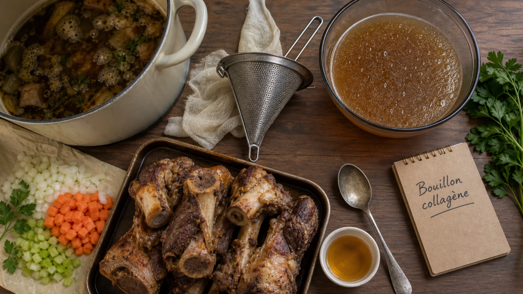 Comment fabriquer du collagene maison : bouillon gélatineux d’os