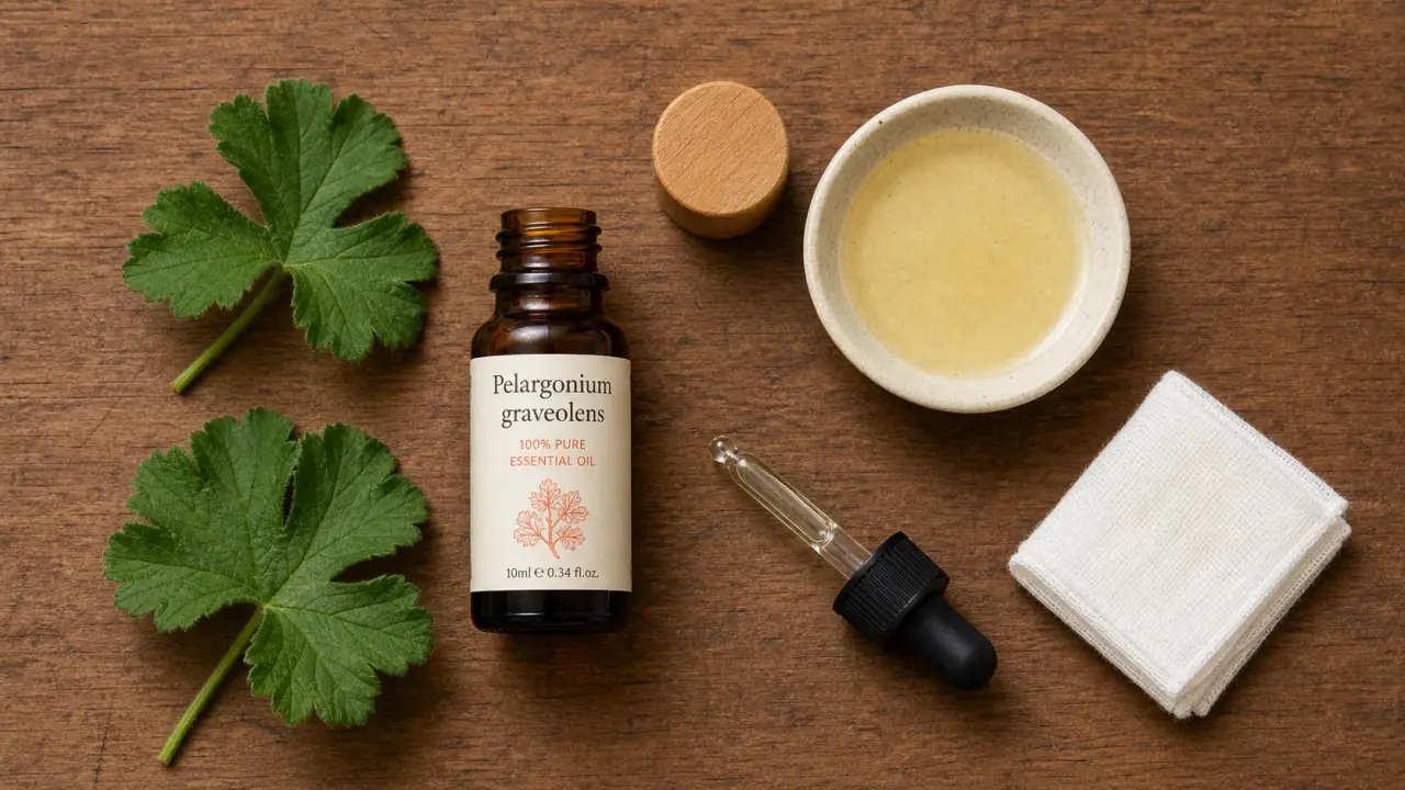 Huile essentielle géranium bienfaits : peau, cheveux et piqûres