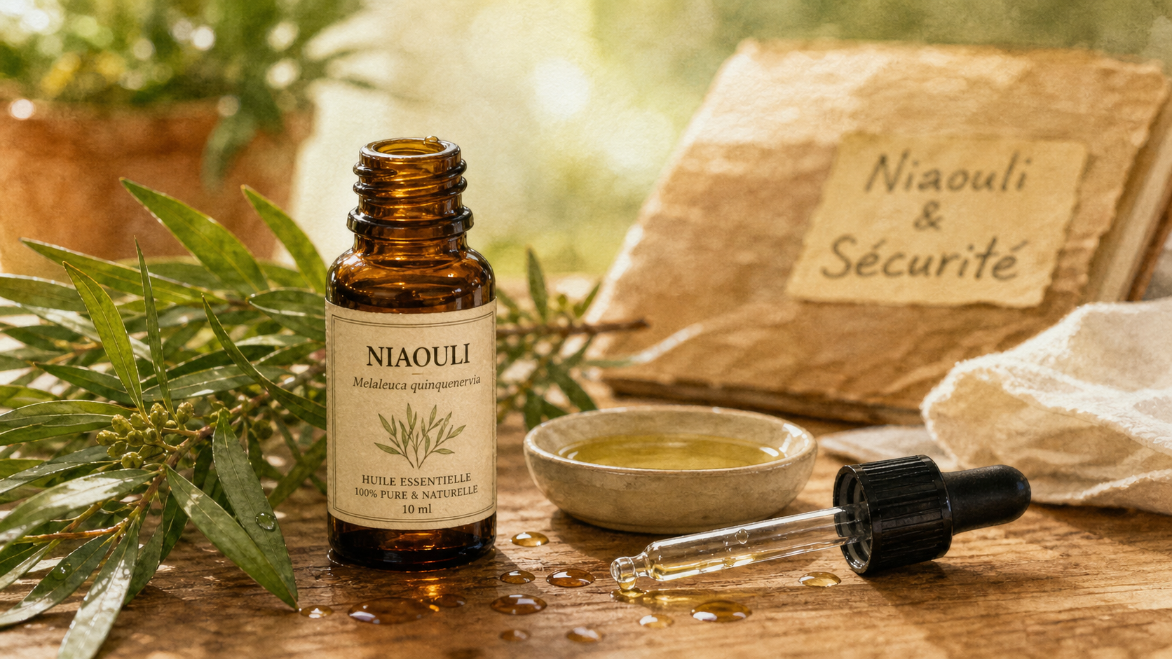 Huile essentielle de niaouli : bienfaits et usages sur table
