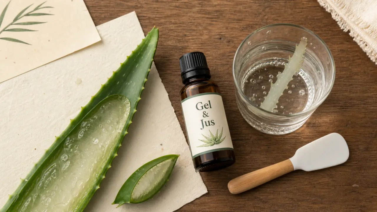 Les bienfaits de l aloe vera : gel et jus sur peau