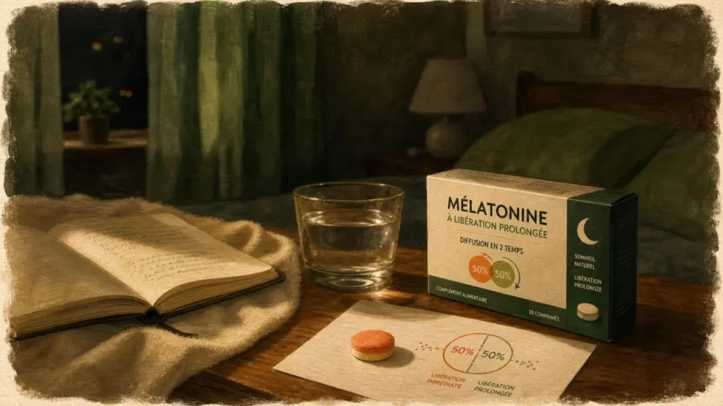 Mélatonine à libération prolongée, 6 à 8 heures pour limiter les réveils nocturnes