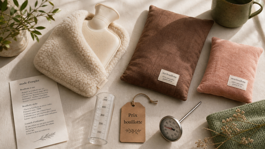Prix bouillotte pharmacie : bouillotte eau et grains, 5 à 25 €