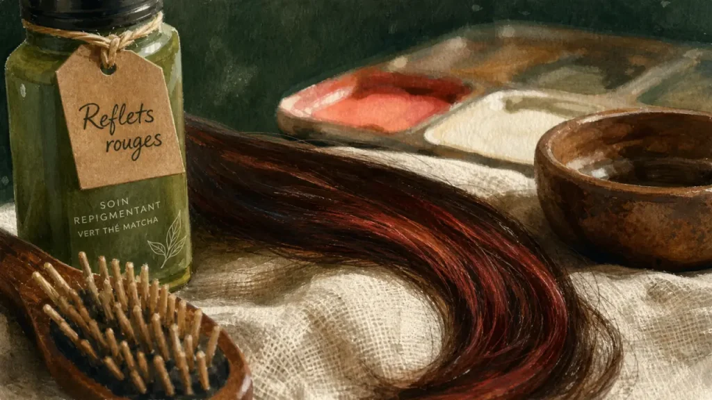 Reflets rouges cheveux : rubis, acajou, brun froid, le bon geste selon votre objectif