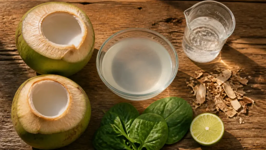 Eau de coco : 470 mg de potassium et les critères pour éviter les pièges industriels