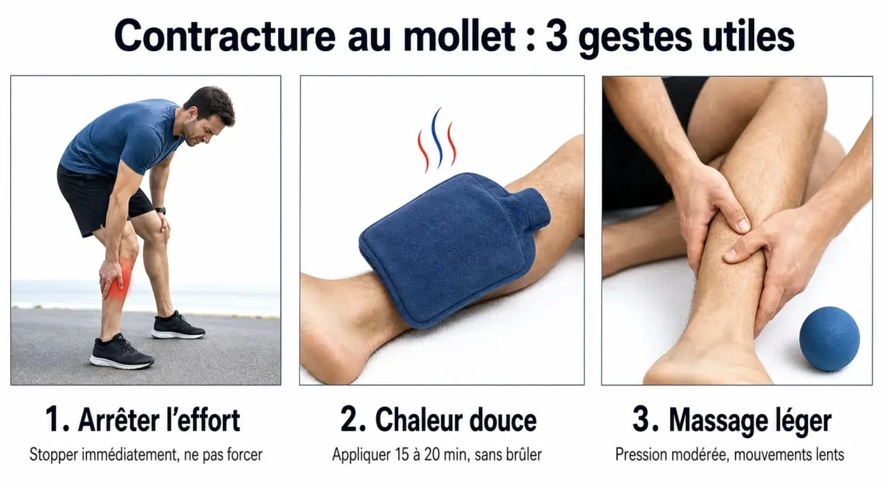 Contracture au mollet que faire : gestes simples pour soulager le mollet