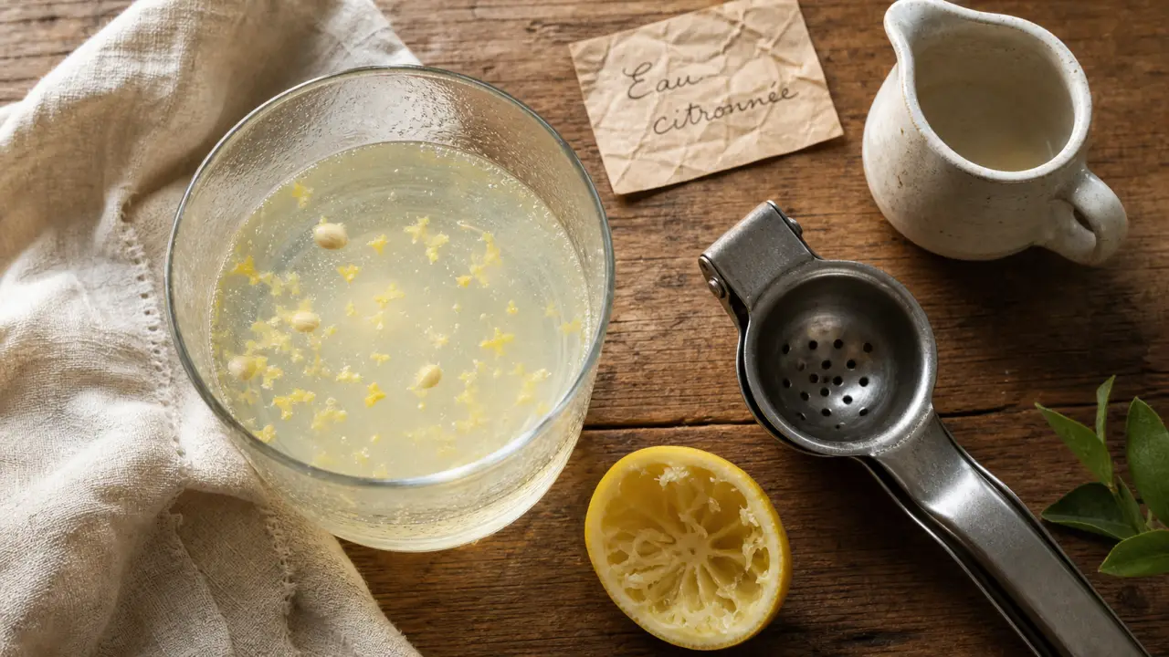 Jus de citron matin a jeun : verre d’eau tiède au citron