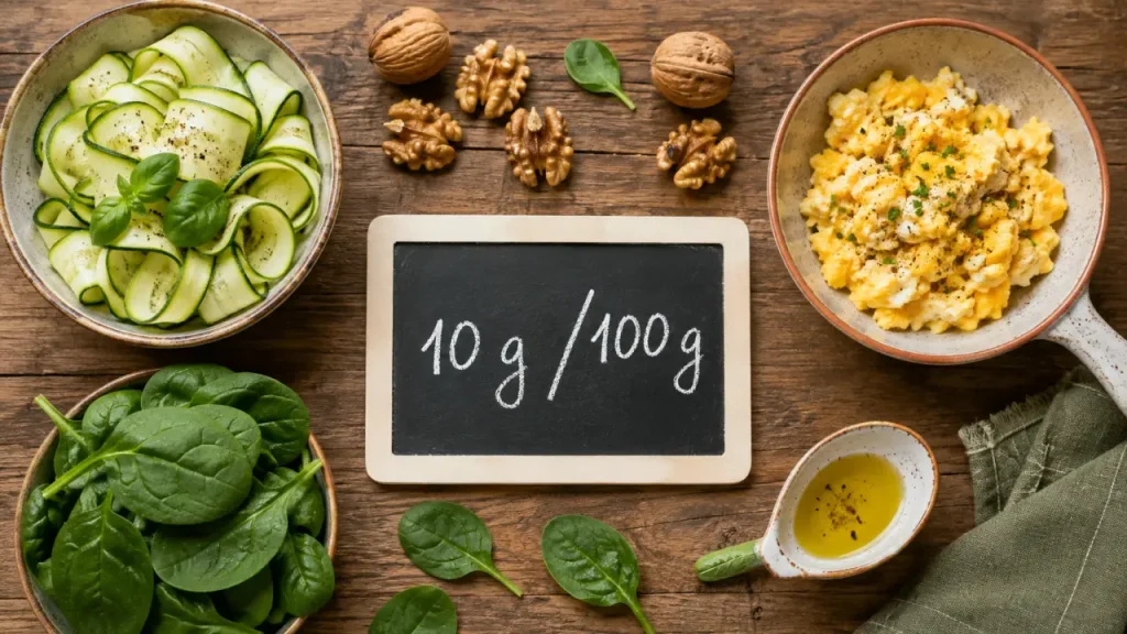 Moins de 10 g de glucides par 100 g : quels aliments choisir, comment les utiliser, quels pièges éviter ?