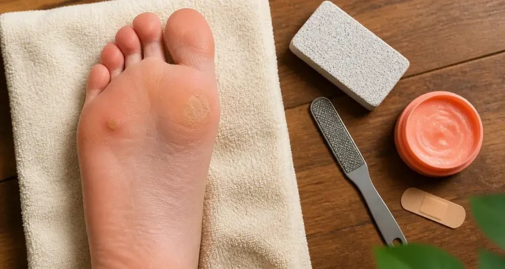 Cor au pied ou durillon : une pression ciblée, une callosité étendue