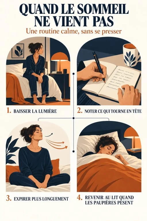 Illustration des techniques pour s’endormir vite quand on n’est pas fatigué