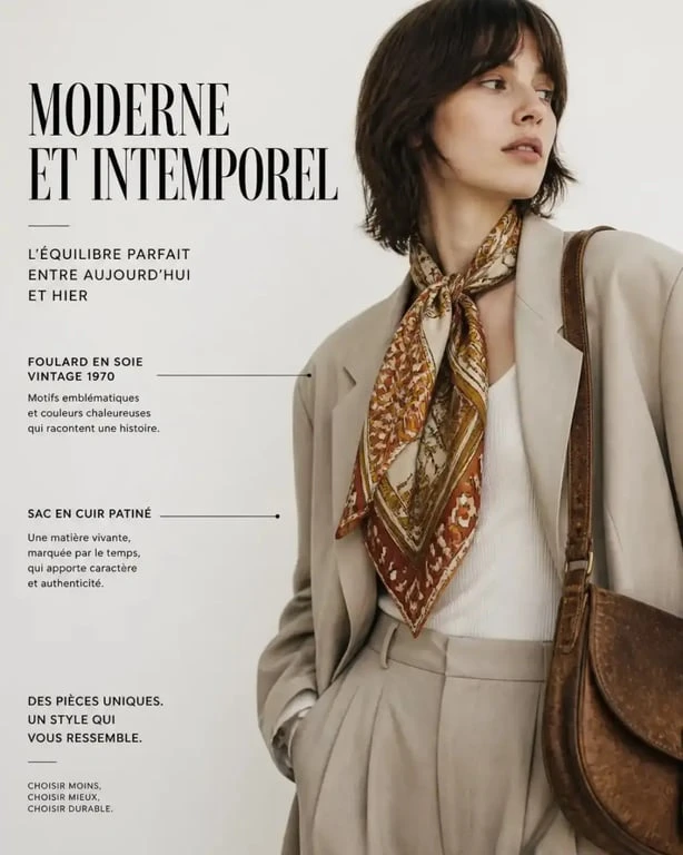 Look moderne intégrant des accessoires de style vestimentaire vintage pour un mélange réussi