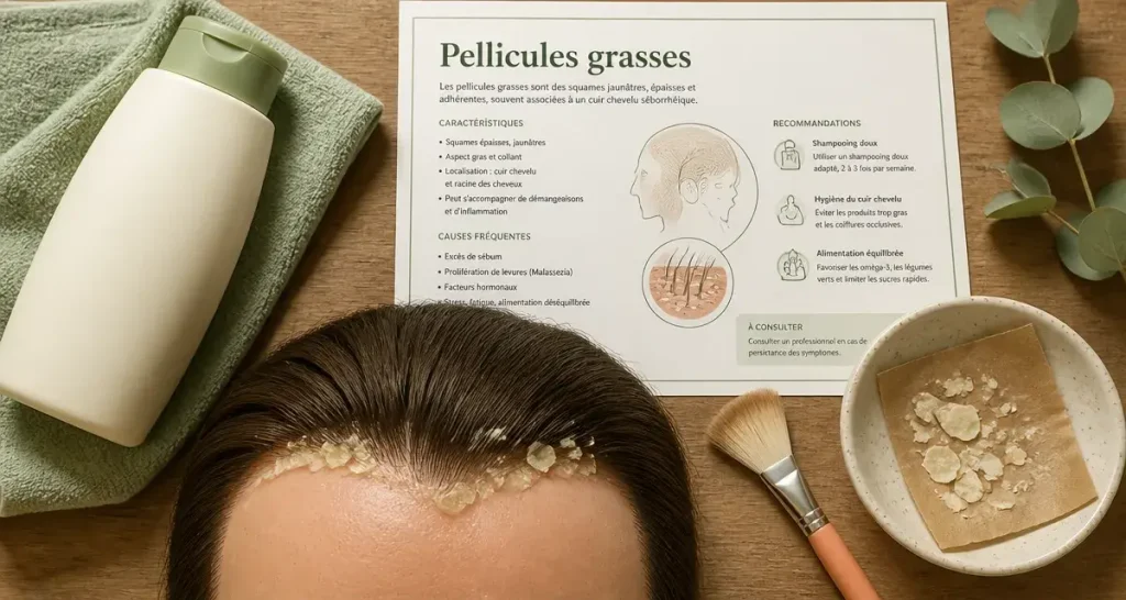 Pellicules grasses : causes, mécanismes et protocoles pour assainir votre cuir chevelu