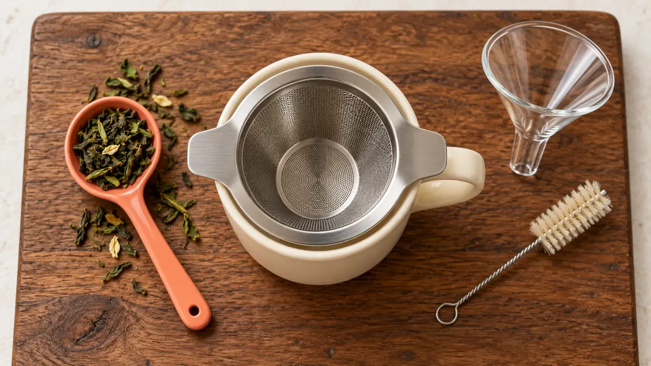 Infuseur a thé : panier spacieux en acier pour thé vrac