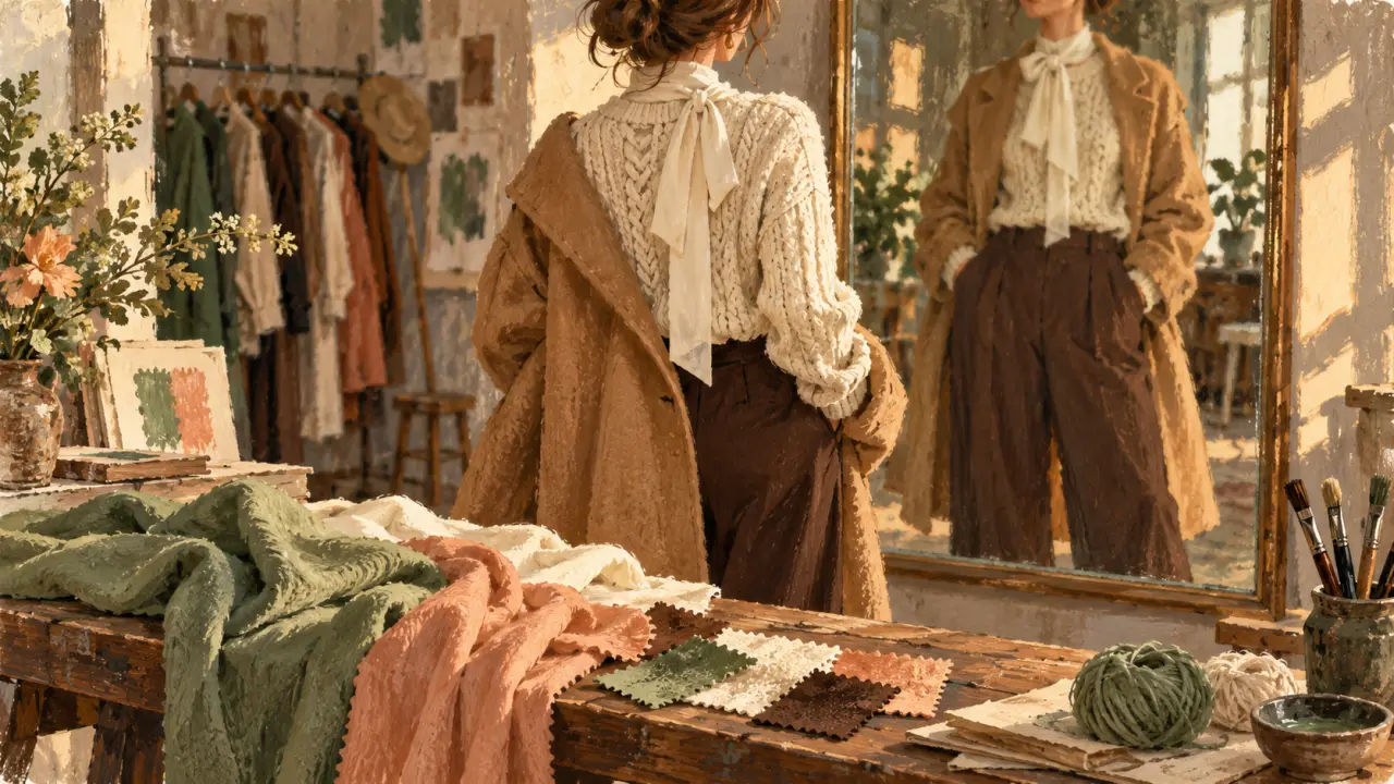 Mode femme automne 2025 : maille torsadée, coupe nette, manteau camel, look sans surcharge